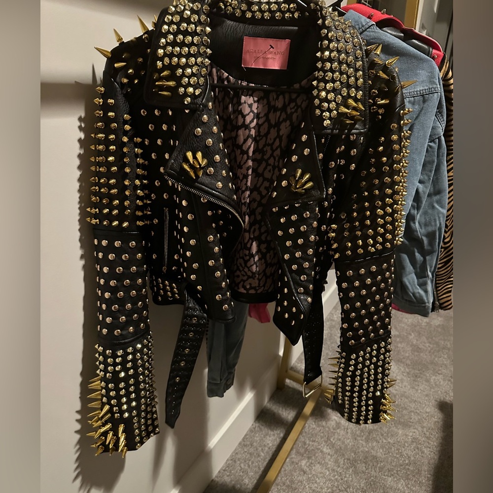 Studded Moto Leather Jacket